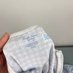 Load image into Gallery viewer, Ralph Lauren Gingham-Print Cotton Footed Coverall Blue White 6 Months
