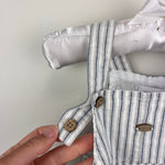 Load image into Gallery viewer, Mayoral Blue Striped Shortall Romper Dungarees 4-6 Months
