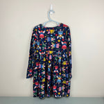 Load image into Gallery viewer, Mini Boden Long Sleeve Fun Jersey Dress College Navy Folk Fairies 8-9
