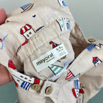 Load image into Gallery viewer, Mayoral Printed Two Piece Dungarees and Sun Hat Set 6-9 Months
