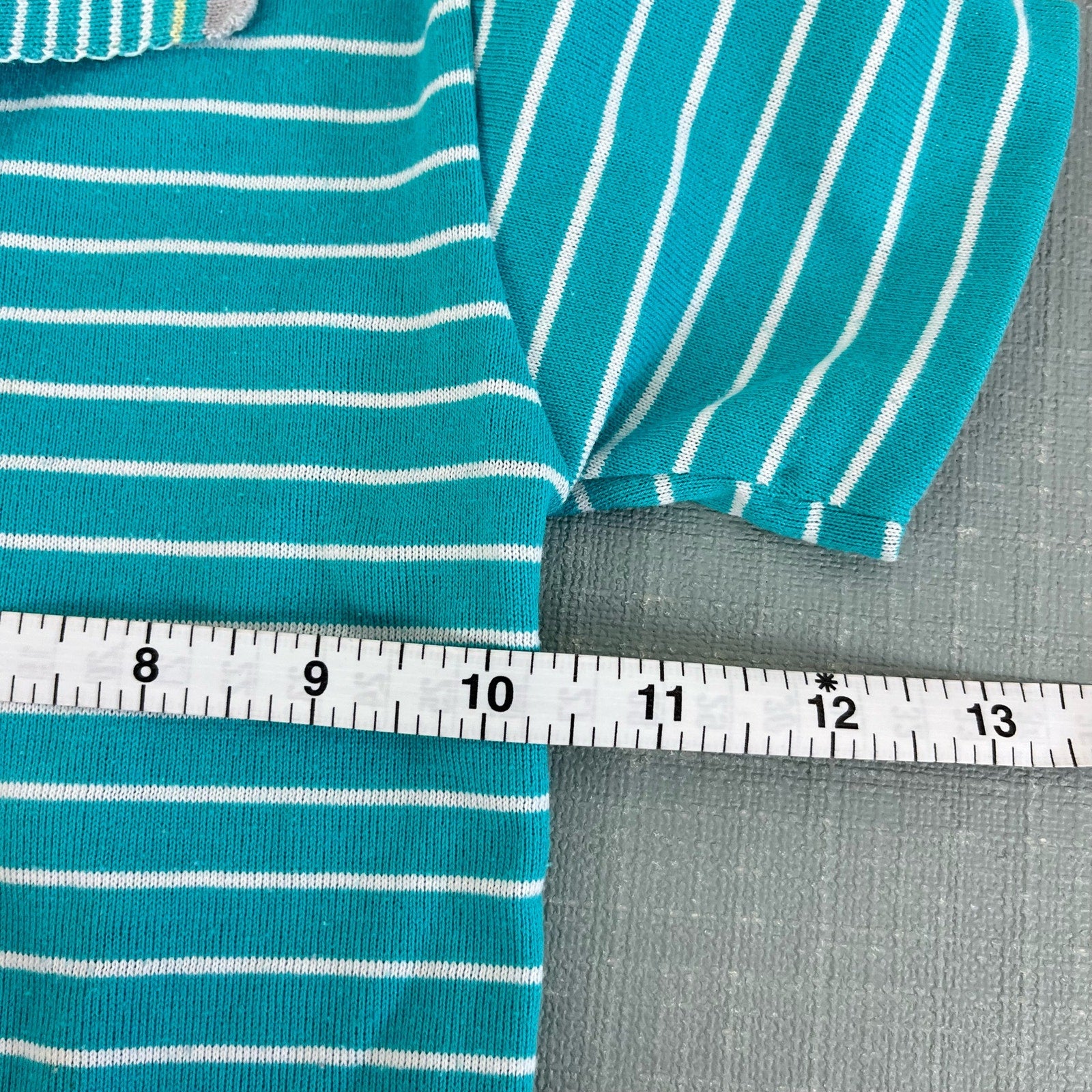 Vintage Healthtex Turquoise Stripe Polo Shirt 3T USA