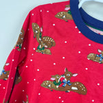 Load image into Gallery viewer, Mini Boden Printed Tunic Rockabilly Red Festive Deer 5-6 NWT
