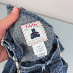 Load image into Gallery viewer, Y2K Vintage Gap Embroidered Flower Blue Jean Overalls 3-6 Months
