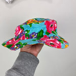 Load image into Gallery viewer, Vintage Jet Set Floral Bow Bucket Hat 12 Months
