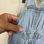 Load image into Gallery viewer, Vintage Guess Blue Jean Pleated Clip Overalls 6 Months USA
