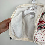 Load image into Gallery viewer, Hanna Andersson Gnome Hood Holiday Sweater Jacket Dear Deer 60 cm 3-6 Months
