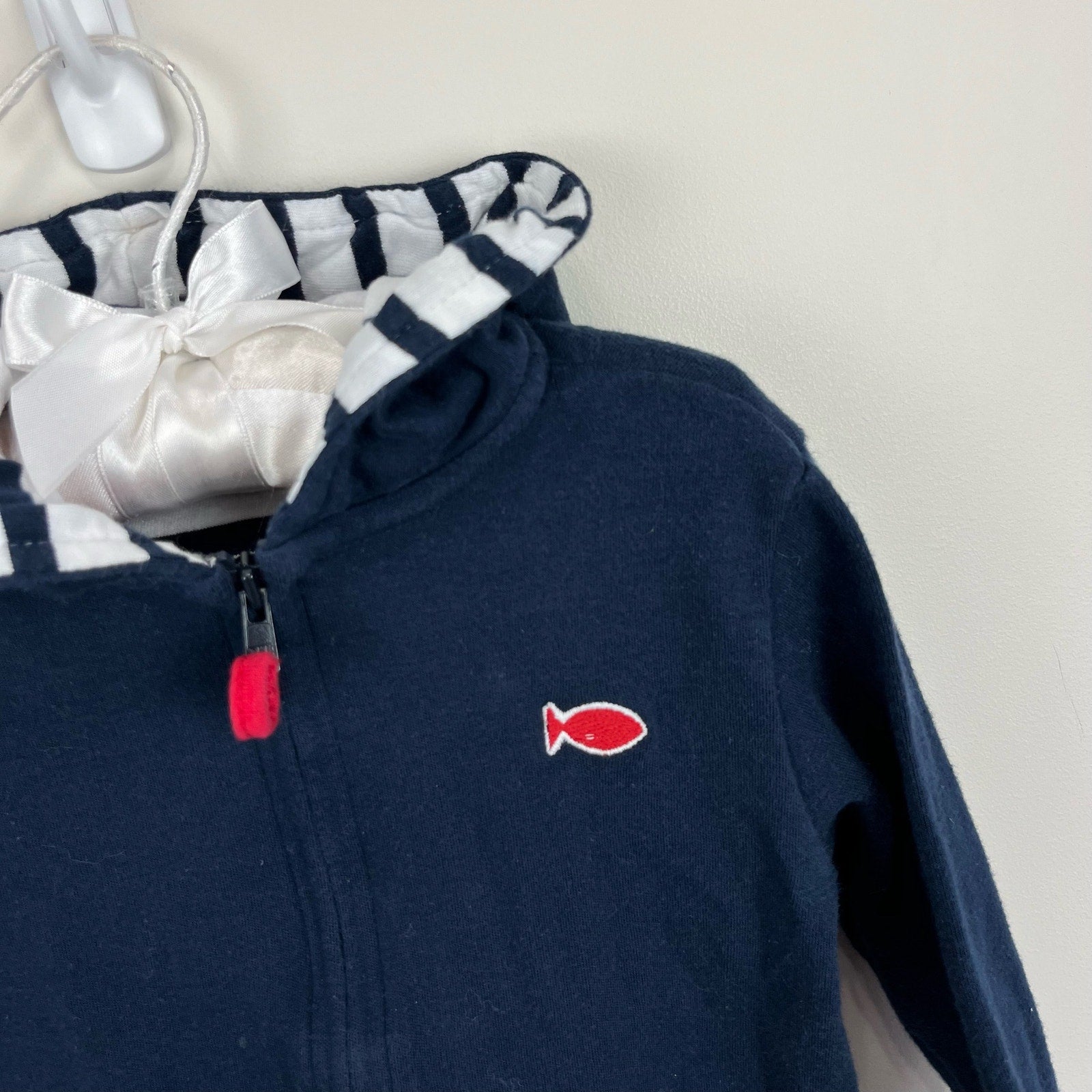 Week-end à la mer Navy Blue Hooded Zip-Up Top 24 Months