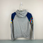 Load image into Gallery viewer, Mini Boden Rainbow Stripe Hoodie Grey Marl 11-12

