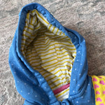 Load image into Gallery viewer, Mini Boden Applique Hoodie &amp; Leggings Set Elizabethan Blue Peeping Animals 2-3
