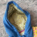 Load image into Gallery viewer, Mini Boden Applique Hoodie &amp; Leggings Set Elizabethan Blue Peeping Animals 2-3
