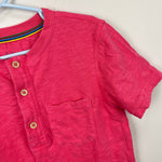 Load image into Gallery viewer, Mini Boden Washed Cotton Henley T-shirt Lollipop Pink 8-9
