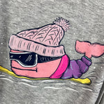 Load image into Gallery viewer, Vineyard Vines Girls Snowboard Whale Long Sleeve Pocket Tee Small 7-8
