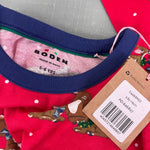 Load image into Gallery viewer, Mini Boden Printed Tunic Rockabilly Red Festive Deer 5-6 NWT
