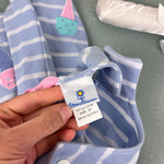 Load image into Gallery viewer, Florence Eiseman Girls Ice Cream Striped Knit Dress Light Blue 3T
