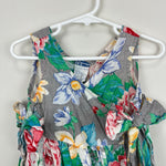 Load image into Gallery viewer, Vintage Polly Flinders Floral Wrap Bow Dress 5T USA
