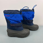 Load image into Gallery viewer, Columbia Children Powderbug Plus II Winter Snow Boots Collegiate Navy Chili Blue 2
