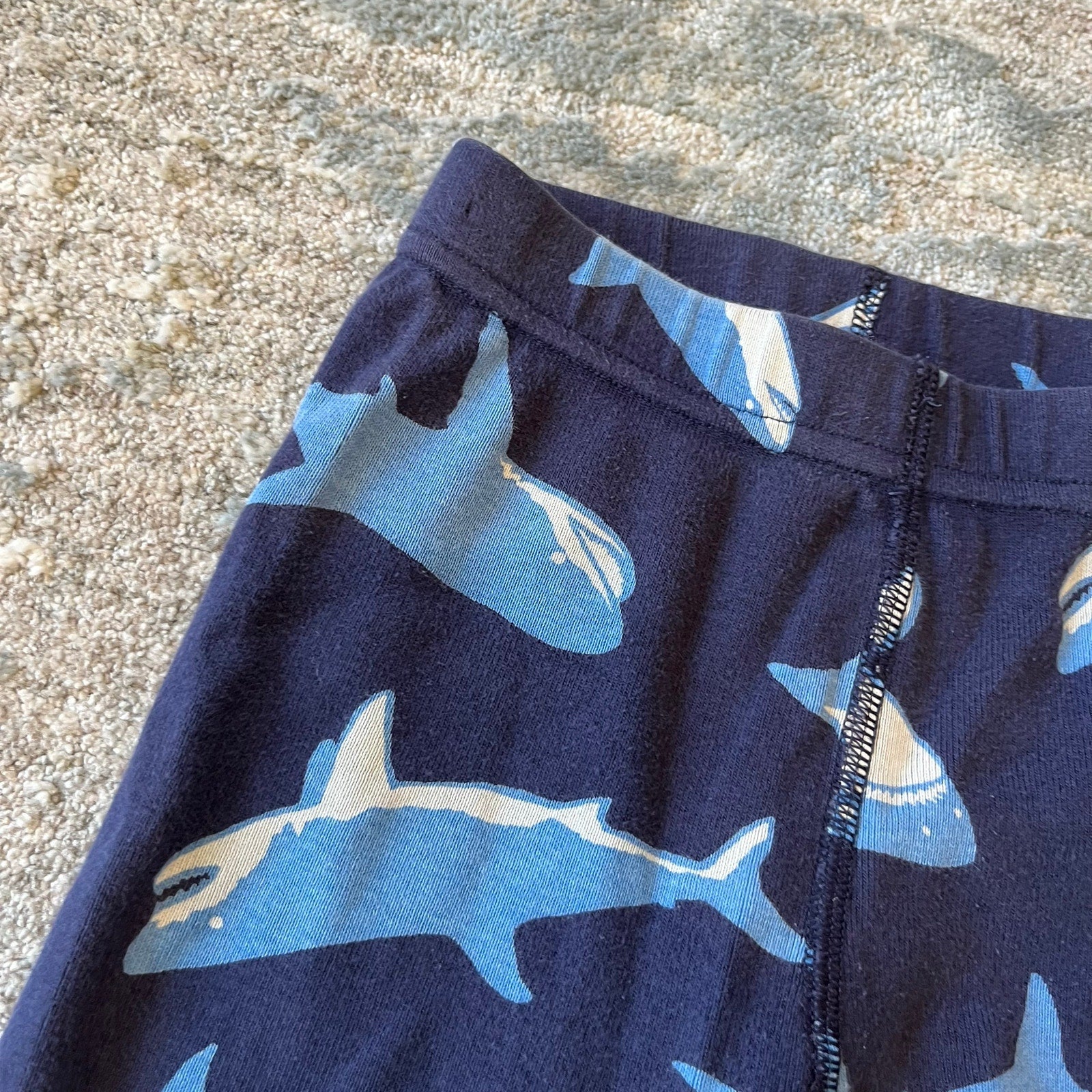 Hanna Andersson Blue Shark Long John Pajamas 90 cm 3T