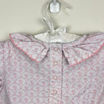 Load image into Gallery viewer, Southern Smocked Co Short Sleeve Pink Floral Ruffle Blouse 24 Months 2T
