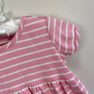 Hanna Andersson Pink and White Striped Dress 80 cm (18-24 Months)