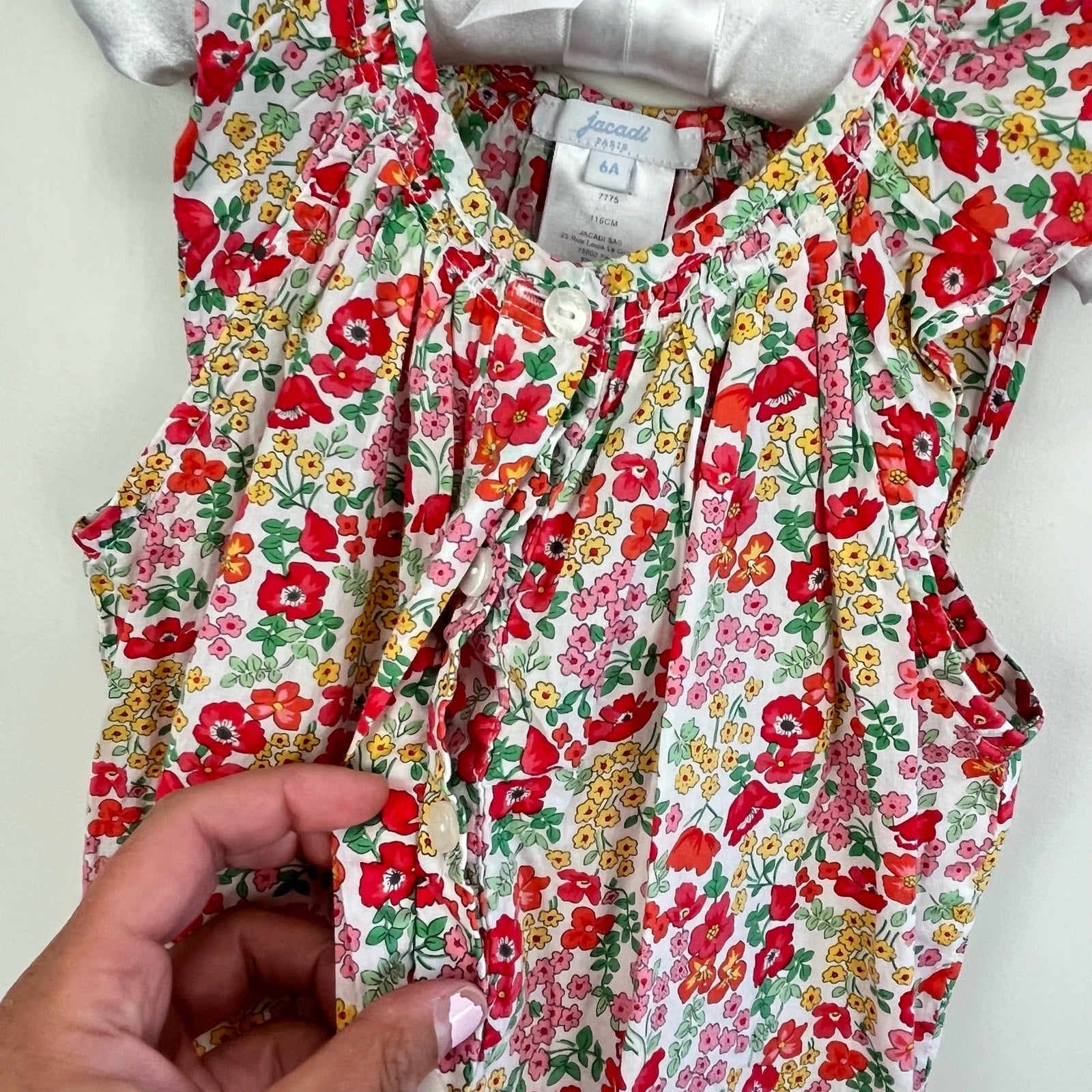 Jacadi Paris Floral Ruffle Romper 6