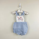 Load image into Gallery viewer, Vintage Judy Philippine Blue Baseball Sunsuit Romper 12 Months
