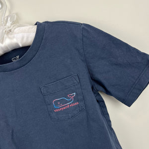 Vineyard Vines Navy Blue Ombre Whale Pocket T-Shirt 4T