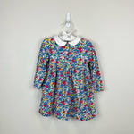 Load image into Gallery viewer, Mini Boden Jersey Collared Dress Multi Sky Apple Blossom 12-18 Months
