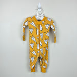 Load image into Gallery viewer, Hanna Andersson Yellow Paper Airplane HannaJams Sleeper Pajama 70 cm 6-12 Months
