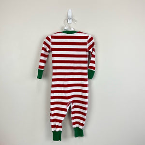 Hanna Andersson Red and White Striped Pajamas 75 cm 12-18 Months