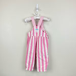 Load image into Gallery viewer, Vintage OshKosh B&#39;gosh Pink Striped Overalls 18 Months USA
