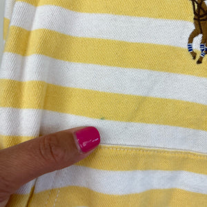 Ralph Lauren Kids Striped Cotton Hoodie Empire Yellow 3T