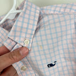 Load image into Gallery viewer, Vineyard Vines Pink Blue Plaid Whale Shirt 2T
