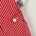 Load image into Gallery viewer, Vintage Saks Fifth Avenue Red Striped Shortall Romper Set 4T

