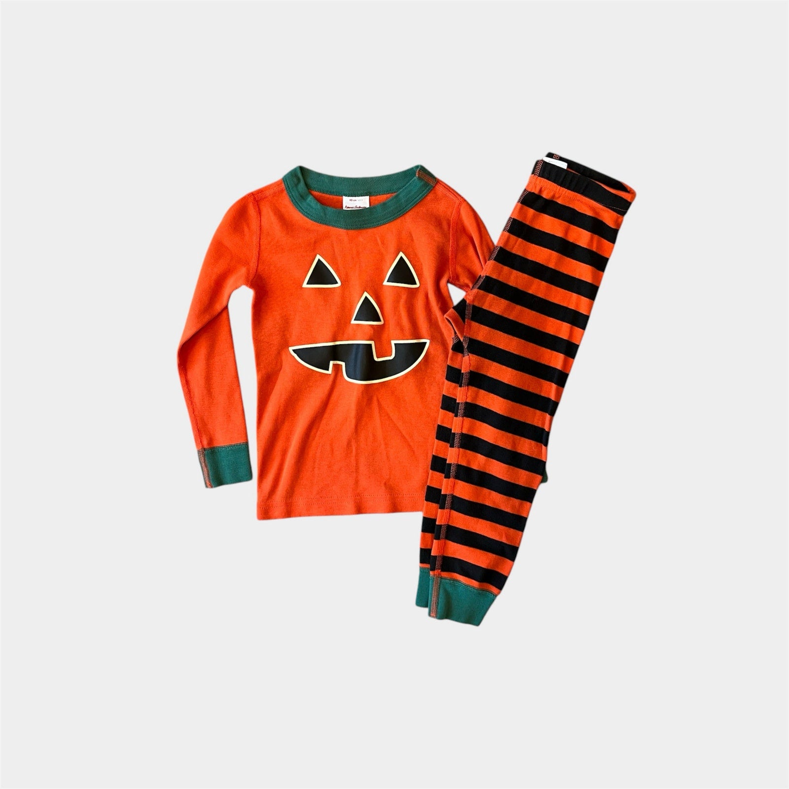 Hanna Andersson Happy Jack-O-Lantern Long John Pajamas 90 cm 3T