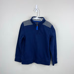 Load image into Gallery viewer, Lands End Quarter Zip Pullover Sweatshirt Navy Blue Small 8
