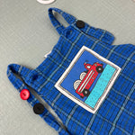 Load image into Gallery viewer, Vintage Mulberry Bush Plaid Firetruck Overalls 12 Months USA
