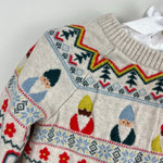 Load image into Gallery viewer, Hanna Andersson Novelty Holiday Sweater Set Rainbow Gnomes 80 cm 18-24 Months
