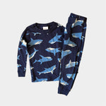 Load image into Gallery viewer, Hanna Andersson Blue Shark Long John Pajamas 90 cm 3T
