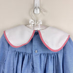 Load image into Gallery viewer, Vintage Rare Editions 1 2 3 Chambray Blue School Dress 4T USA
