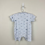 Load image into Gallery viewer, Joy Street Boys Shortie Romper Blue Sharks 9-12 Months
