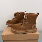 Load image into Gallery viewer, Ugg Kids' Neumel High Suede Sheepskin Chukka Boot Chestnut 13
