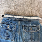 Load image into Gallery viewer, Vintage Y2K Limited Too Bootcut Cargo Tie Waist Blue Jeans 10
