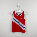 Load image into Gallery viewer, Vintage Toddler Red Pro Track Tank Top Red
