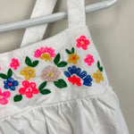 Load image into Gallery viewer, Mini Boden Embroidered Jersey Vest White Tank Top 6-7
