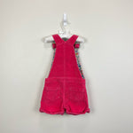 Load image into Gallery viewer, Mini Boden Girls Pink Corduroy Short Overalls 2-3 Years
