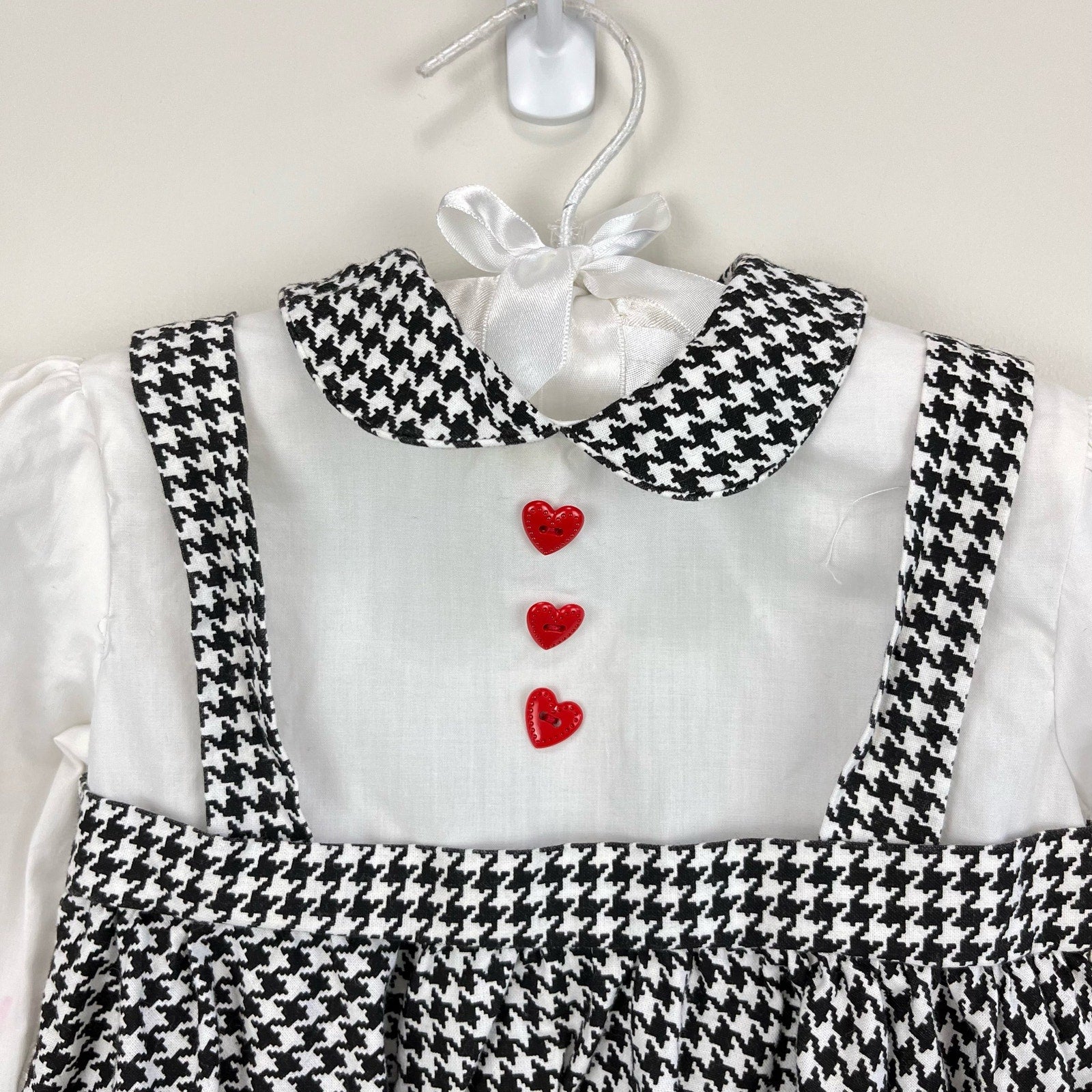 Vintage Houndstooth Jumper Dress 2T