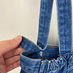 Load image into Gallery viewer, Vintage Blue Jean Suspender Race Car Cuff Pants 3T
