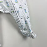 Load image into Gallery viewer, Magnolia Baby Tiny Tee Time Print Zip Footie Newborn
