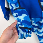 Load image into Gallery viewer, The North Face Glacier Fleece Bunting Blue Camo 6-12 Months
