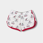 Load image into Gallery viewer, The Beaufort Bonnet Company Cheryl Shorts Undulata Regatta Richmond Red 3T
